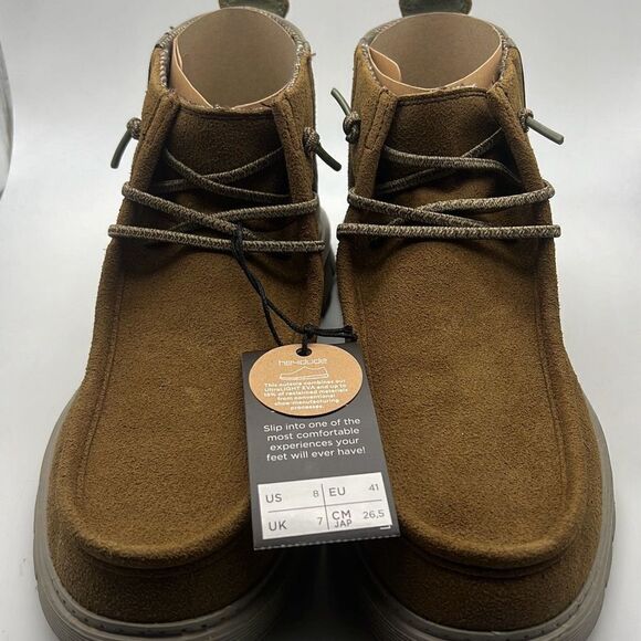 HEY DUDE Boris Eco Casual Shoe Comfort Boots - Tobacco - Men's Size 8- NWB‎ - Picture 11 of 11